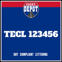 Load image into Gallery viewer, TECL Number Sticker Decal Lettering (2-Pack)