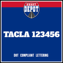 Load image into Gallery viewer, TACLA Number Sticker Decal Lettering (2-Pack)