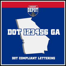 Load image into Gallery viewer, USDOT Number Sticker Decal Lettering Georgia (2-Pack)