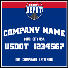 Load image into Gallery viewer, Arched Company Name Door Decal with USDOT Number Sticker Lettering (2-Pack)