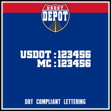 Load image into Gallery viewer, US DOT & MC Number Decal Sticker Lettering (2-Pack)