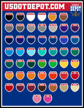 Load image into Gallery viewer, Arched Transport Name with USDOT Number Lettering Decal Sticker (2-Pack)