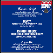 Load image into Gallery viewer, Transport Name with USDOT, MC, KYU, CA & GVW Number Lettering Stickers (2-Pack)