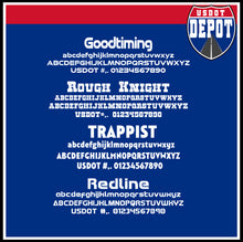 Load image into Gallery viewer, Transportation Company Name with USDOT & MC Lettering Decal Stickers (2-Pack)