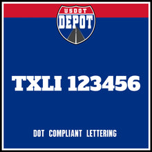 Load image into Gallery viewer, TXLI Number Sticker Decal Lettering (2-Pack)
