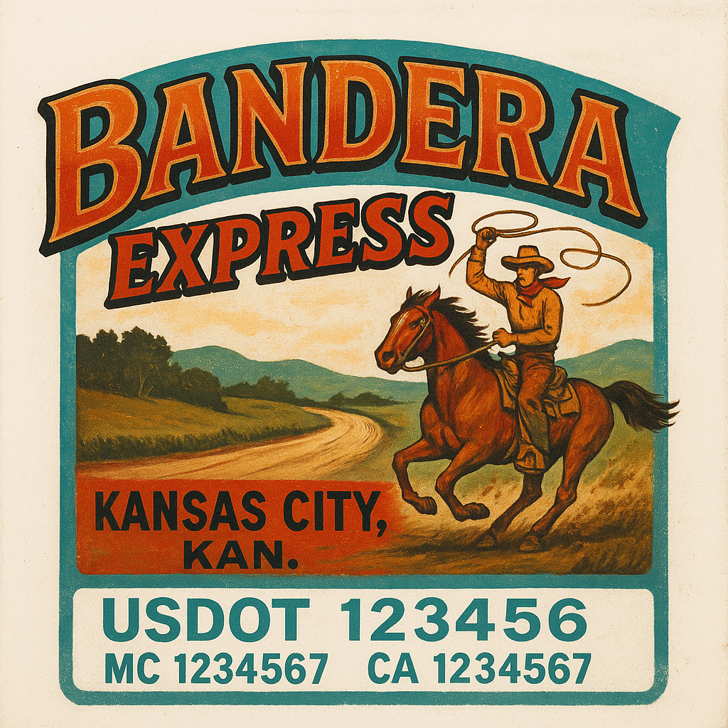 Custom Trucking, Logistics, Work Truck, Semi-Truck, Truck Door Decal Sticker Lettering (Set of 2)