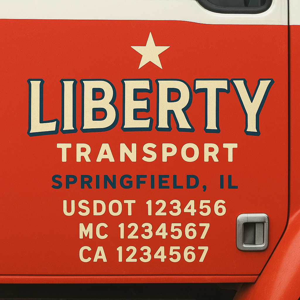 Custom Trucking, Logistics, Work Truck, Semi-Truck, Truck Door Decal Sticker Lettering (Set of 2)