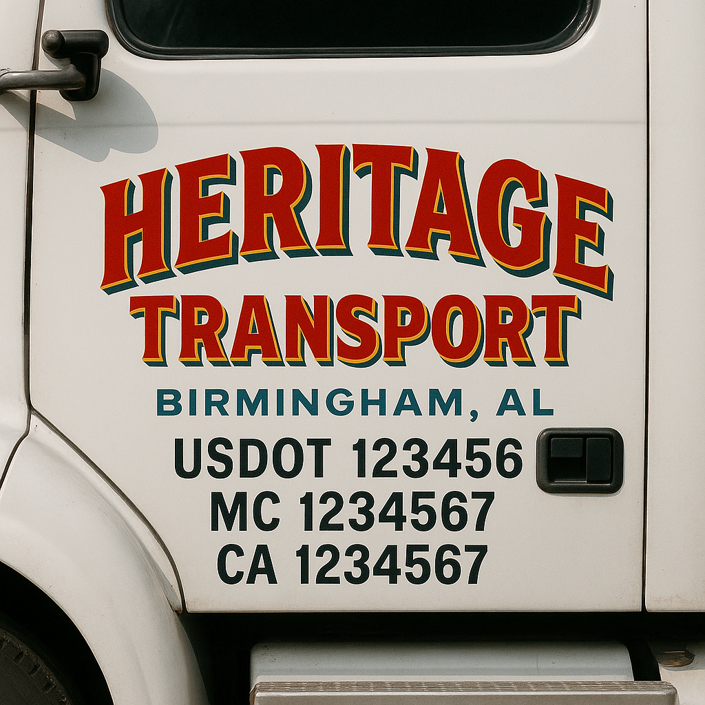 Custom Trucking, Logistics, Work Truck, Semi-Truck, Truck Door Decal Sticker Lettering (Set of 2)