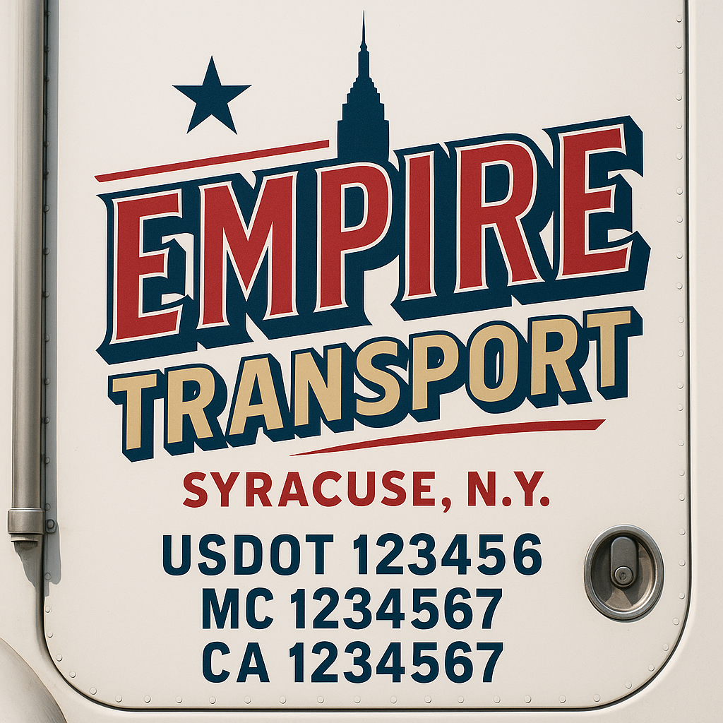 Custom Trucking, Logistics, Work Truck, Semi-Truck, Truck Door Decal Sticker Lettering (Set of 2)