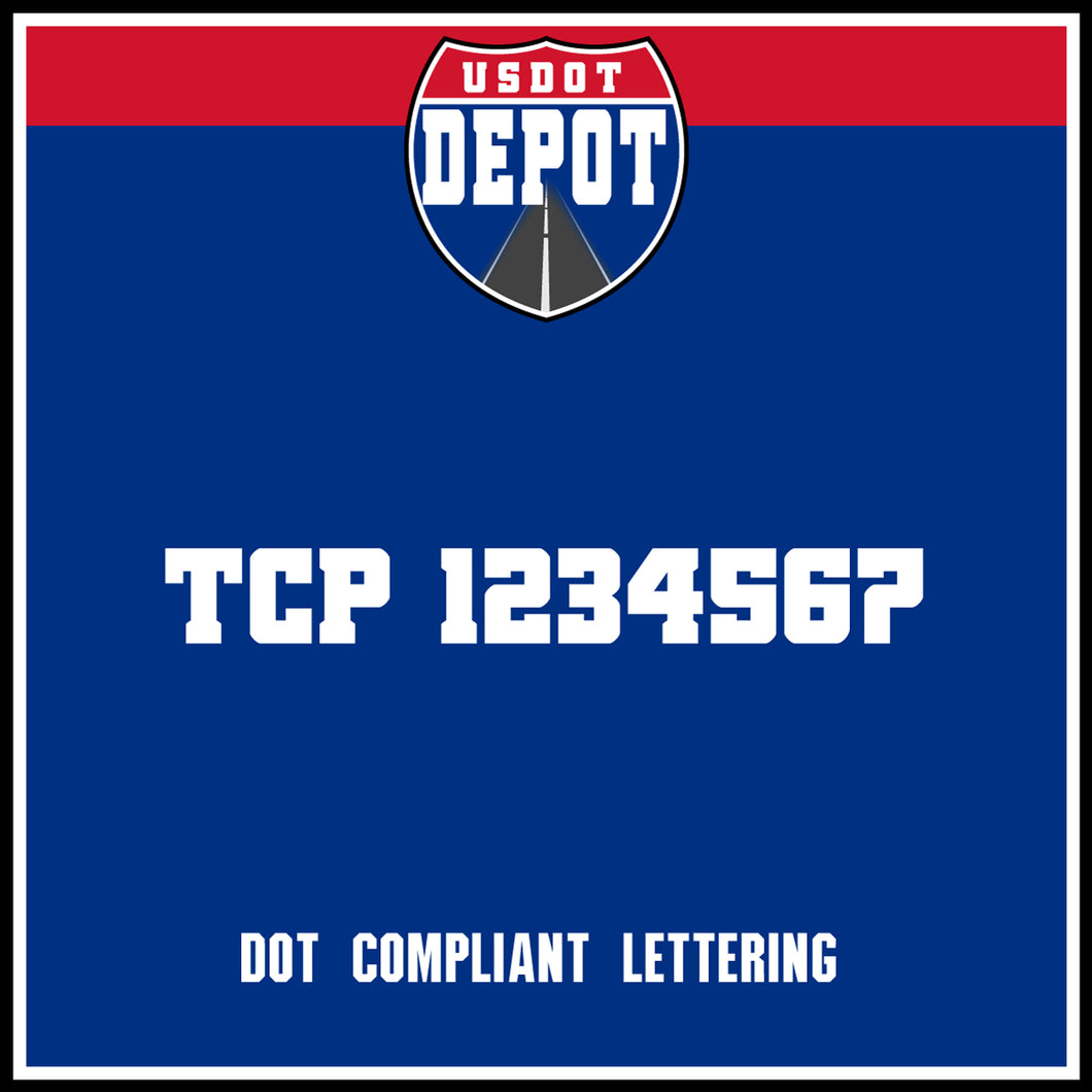 TCP Number Sticker Decal Lettering (2-Pack)