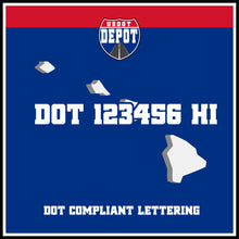 Load image into Gallery viewer, USDOT Number Sticker Decal Lettering Hawaii (2-Pack)
