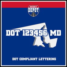 Load image into Gallery viewer, USDOT Number Sticker Decal Lettering Maryland (2-Pack)
