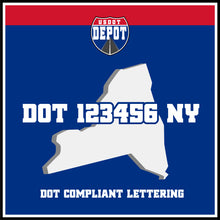 Load image into Gallery viewer, USDOT Number Sticker Decal Lettering New York (2-Pack)

