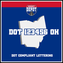 Load image into Gallery viewer, USDOT Number Sticker Decal Lettering Ohio (2-Pack)

