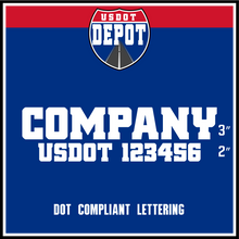 Load image into Gallery viewer, Company Name Truck Door Decal with USDOT Number Lettering (2-Pack)
