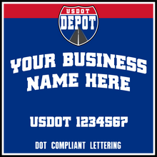 Load image into Gallery viewer, Arched Trucking Business Name with USDOT Number Decal Lettering (2-Pack)
