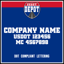 Load image into Gallery viewer, Company Name Truck Door Lettering Decal with USDOT &amp; MC (2-Pack)
