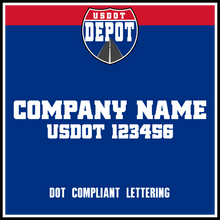 Load image into Gallery viewer, Company Name with USDOT Lettering Number Decal Sticker (2-Pack)
