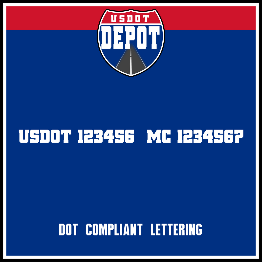 USDOT & MC Number Decal Sticker Lettering (2-Pack)