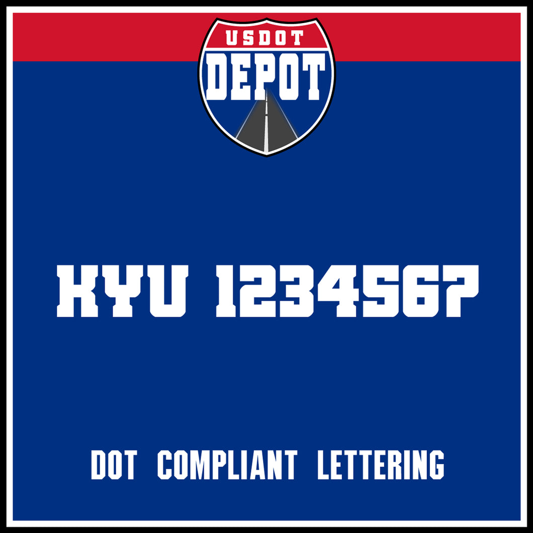 KYU Number Sticker Decal Lettering (2-Pack)