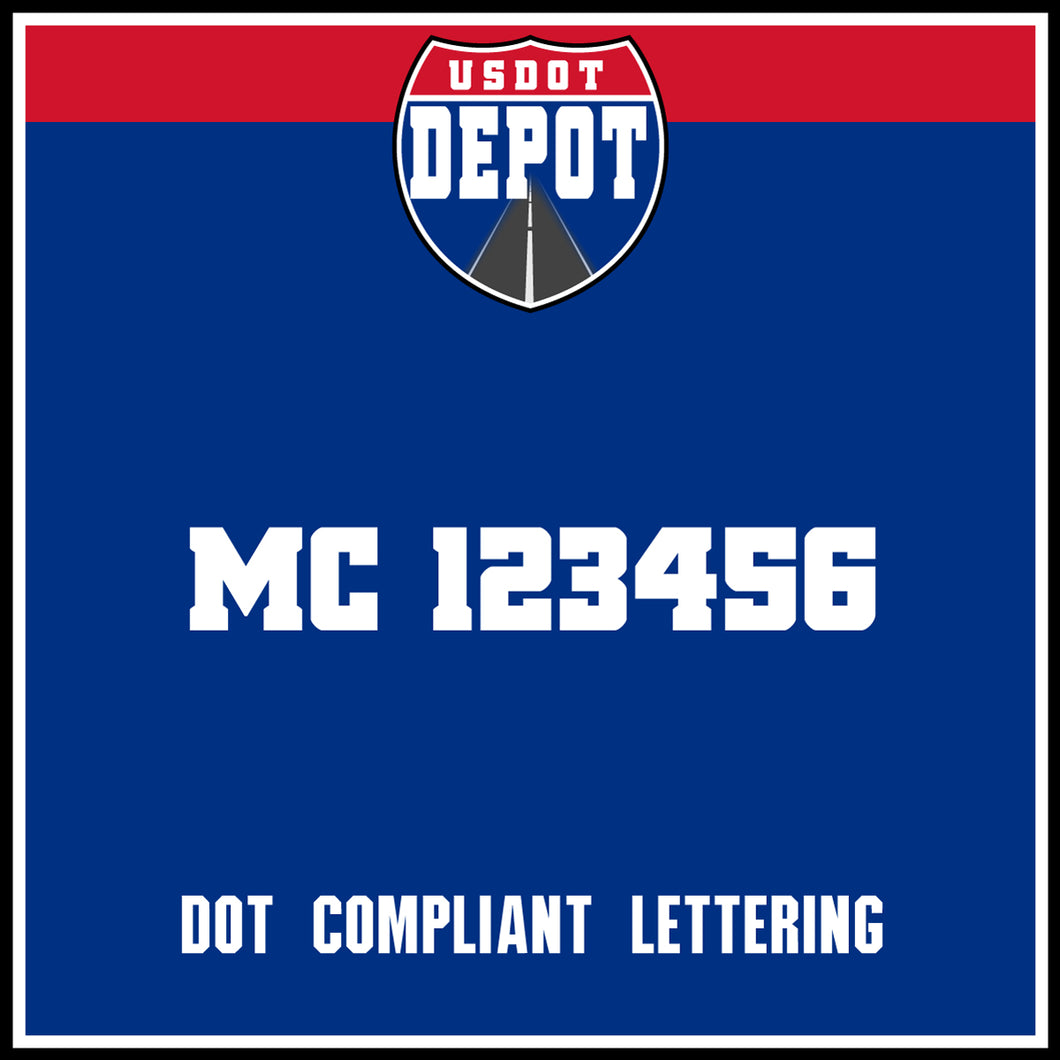 MC Number Sticker Decal Lettering (2-Pack)