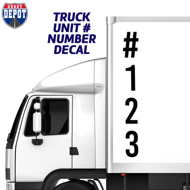 vertical truck unit sticker decal