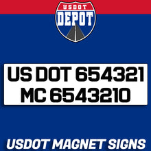 Load image into Gallery viewer, usdot mc magnet sign
